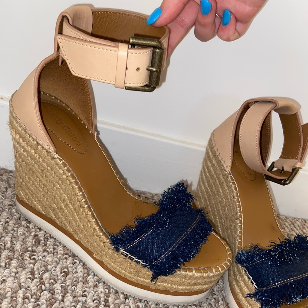See By Chloé Platform Espadrille Wedges